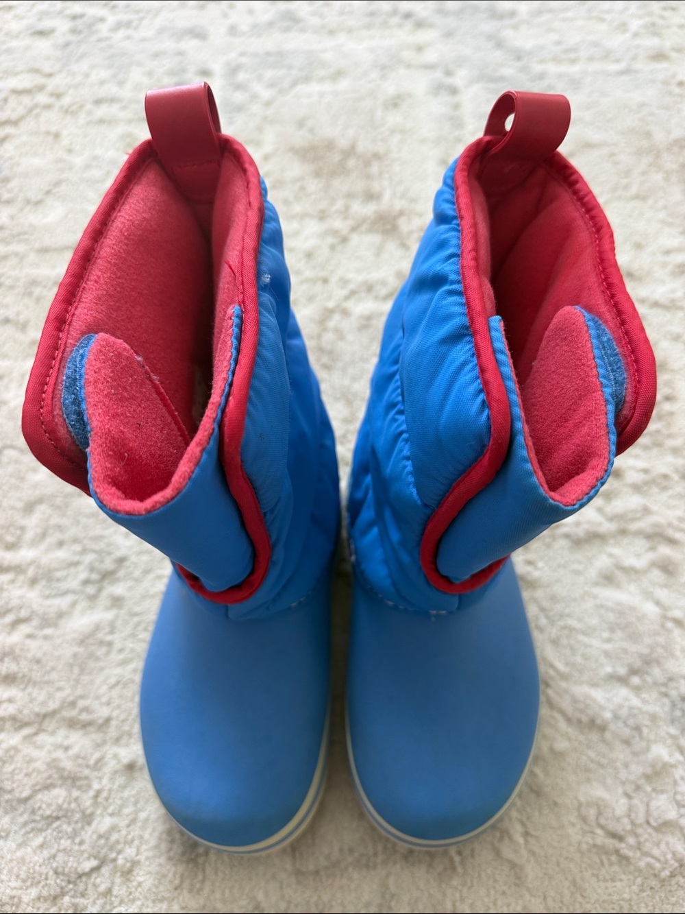 CROCS Kids Blue and Red Insulated Rain & Snow Boots size C11